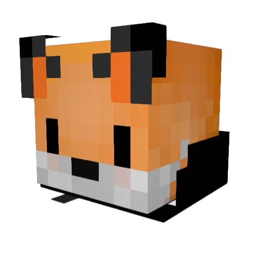 FoxPromax_001 Minecraft avatar head, 3D render