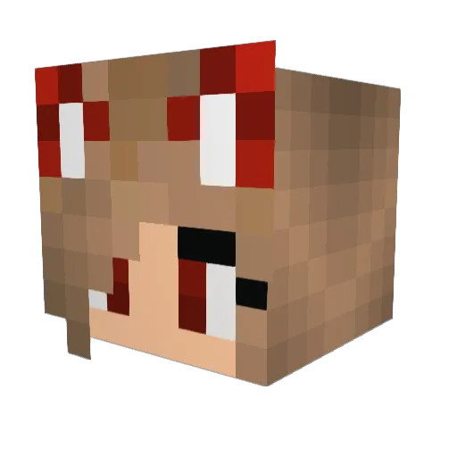 FoxQueen93 Minecraft avatar head, 3D render