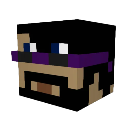 FoxRacing Minecraft avatar head, 3D render