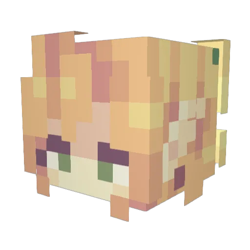 FoxRune Minecraft avatar head, 3D render