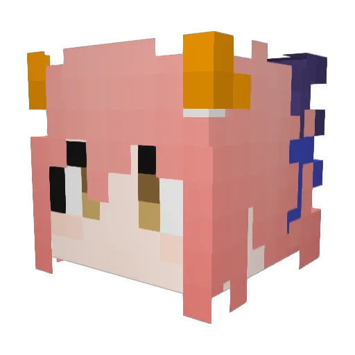 FoxTail0510 Minecraft avatar head, 3D render