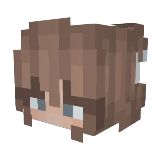 FoxTail_ Minecraft avatar head, 3D render