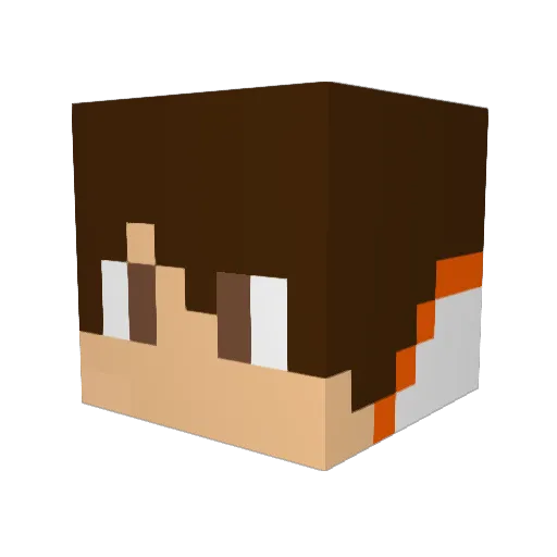 FoxVLP Minecraft avatar head, 3D render