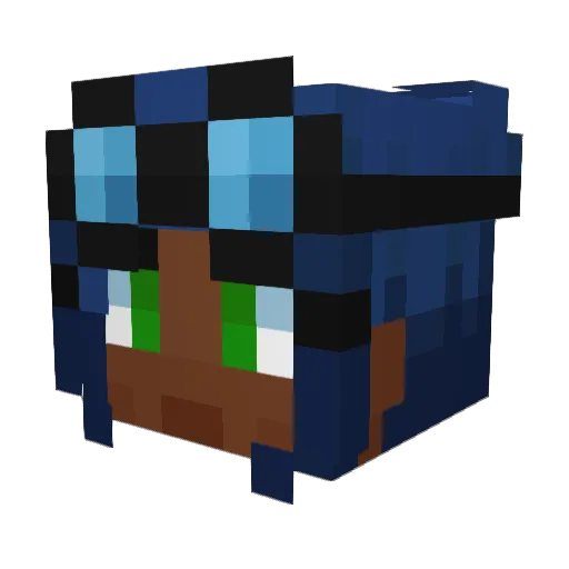 FoxWarrior14 Minecraft avatar head, 3D render
