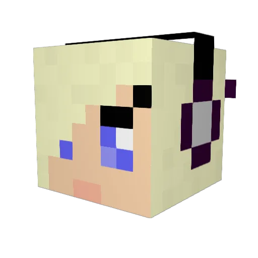 FoxWolf96 Minecraft avatar head, 3D render