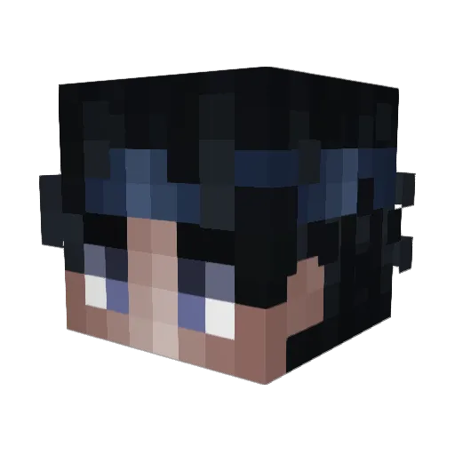 FoxYtBeta_rea1 Minecraft avatar head, 3D render