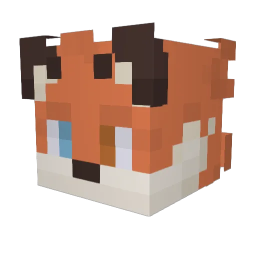 Fox_Fancy Minecraft avatar head, 3D render