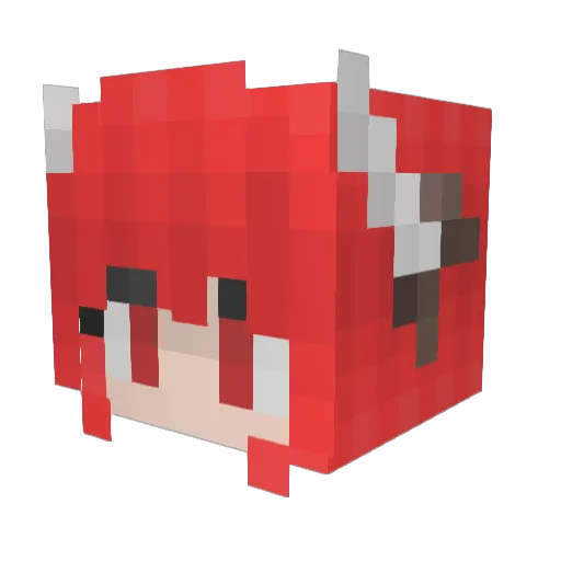 Fox_Ken Minecraft avatar head, 3D render
