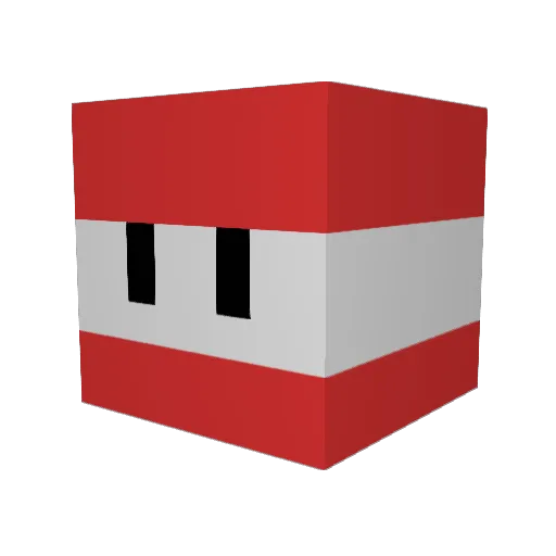 Fox_Shoi Minecraft avatar head, 3D render