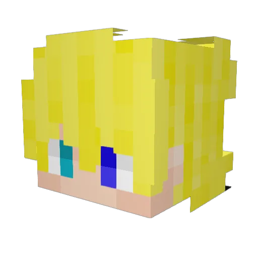 Fox_Walou Minecraft avatar head, 3D render