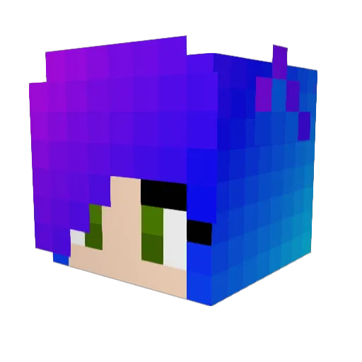 Fox_Wing Minecraft avatar head, 3D render