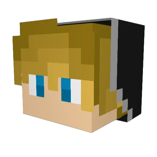 Fox_ie Minecraft avatar head, 3D render