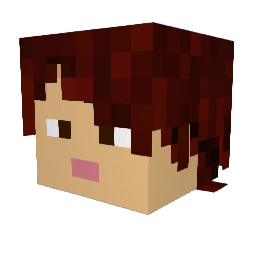 Fox_rabbit Minecraft avatar head, 3D render