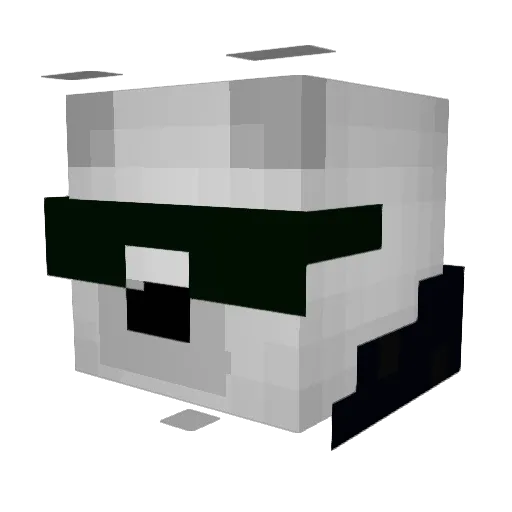 Fox_snip Minecraft avatar head, 3D render