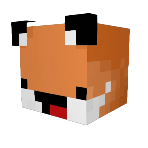 Foxaeyy Minecraft avatar head, 3D render