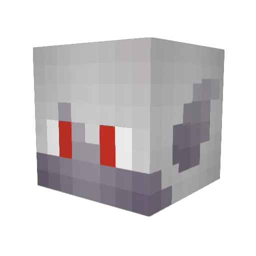 Foxal Minecraft avatar head, 3D render