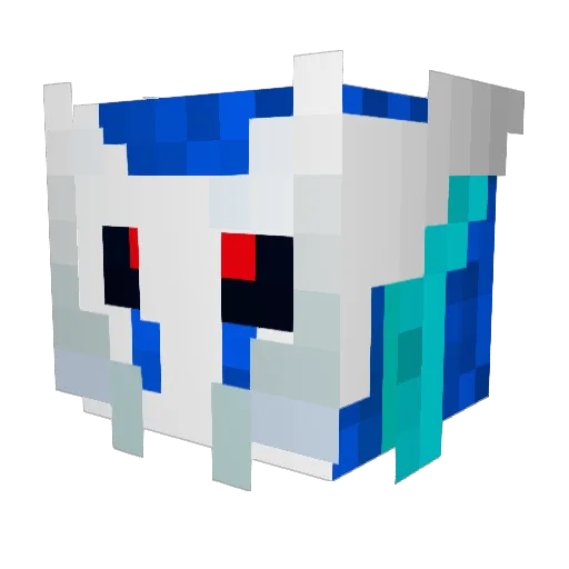 Foxash08 Minecraft avatar head, 3D render