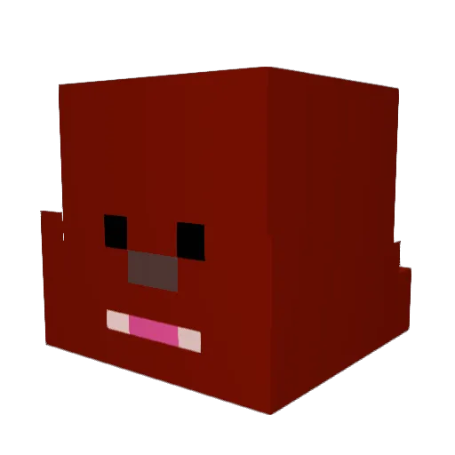 Foxawy Minecraft avatar head, 3D render