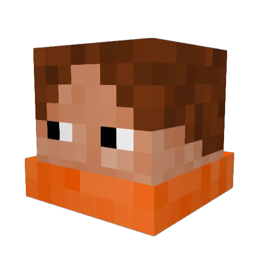 FoxcorpGHG Minecraft avatar head, 3D render