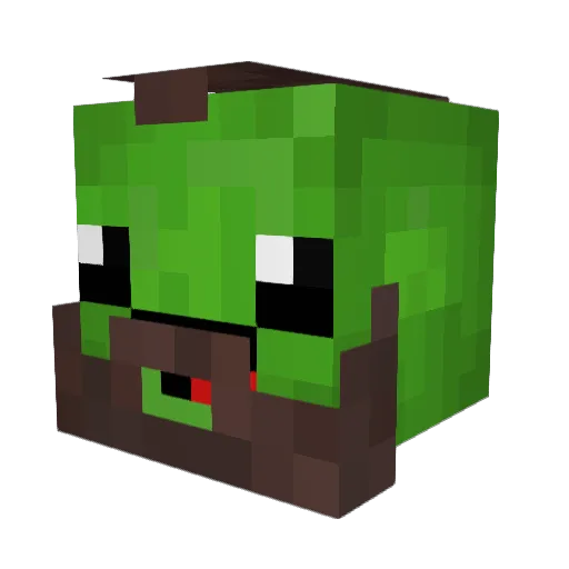 Foxdante Minecraft avatar head, 3D render