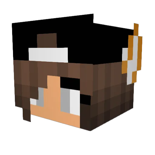Foxen_Kin Minecraft avatar head, 3D render