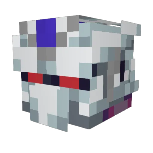 Foxer0898 Minecraft avatar head, 3D render