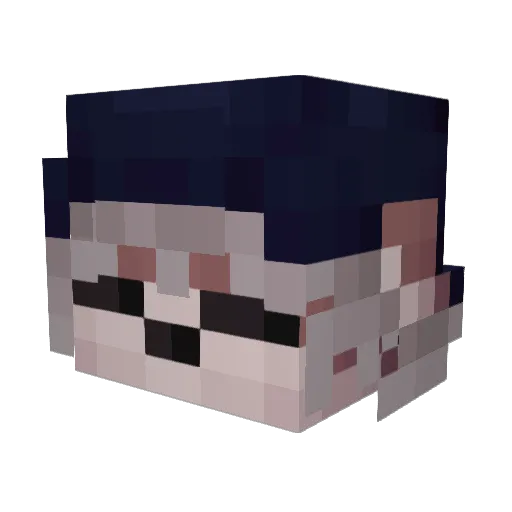 Foxeru Minecraft avatar head, 3D render