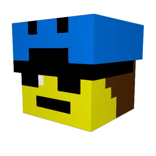 Foxgaming_123 Minecraft avatar head, 3D render