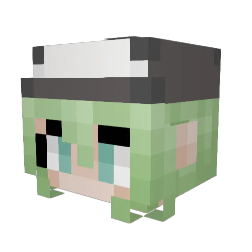 Foxglove22 Minecraft avatar head, 3D render