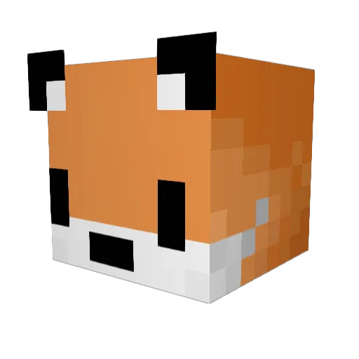 Foxglove973 Minecraft avatar head, 3D render