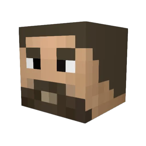FoxhunterDE Minecraft avatar head, 3D render