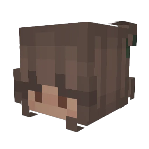 Foxia_ Minecraft avatar head, 3D render