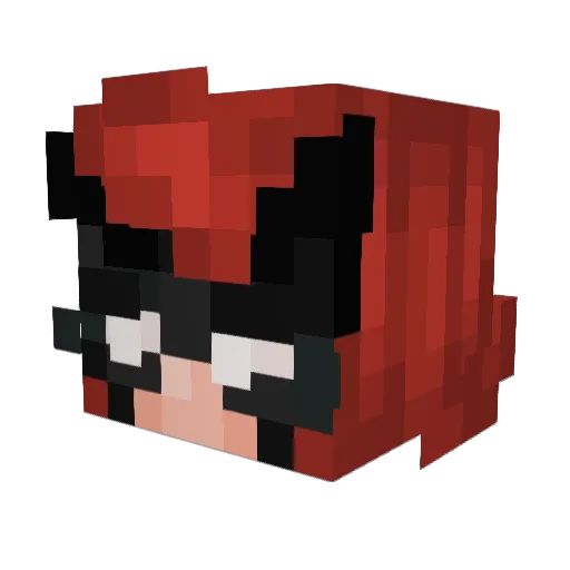 Foxie_Play Minecraft avatar head, 3D render