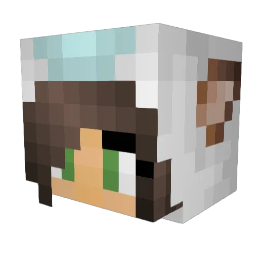 Foxie_dragon Minecraft avatar head, 3D render