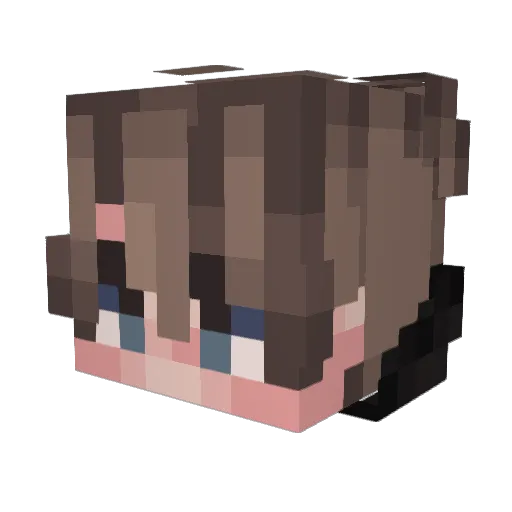 Foxied_ Minecraft avatar head, 3D render