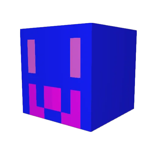 Foxifine Minecraft avatar head, 3D render