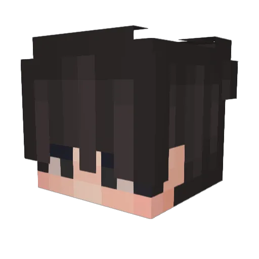 Foxifred Minecraft avatar head, 3D render