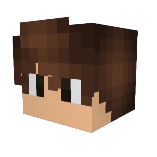 Foxingcraft Minecraft avatar head, 3D render