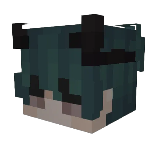 Foxiniii Minecraft avatar head, 3D render
