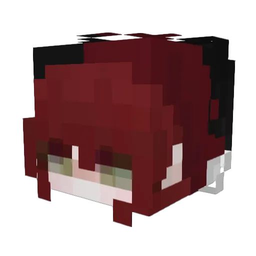 Foxjr101 Minecraft avatar head, 3D render