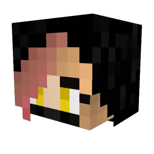 Foxkyu Minecraft avatar head, 3D render
