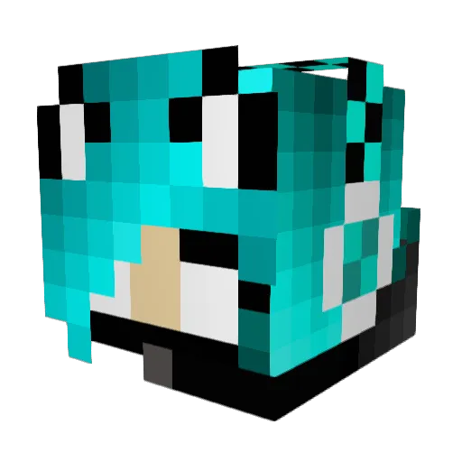 Foxlover142 Minecraft avatar head, 3D render