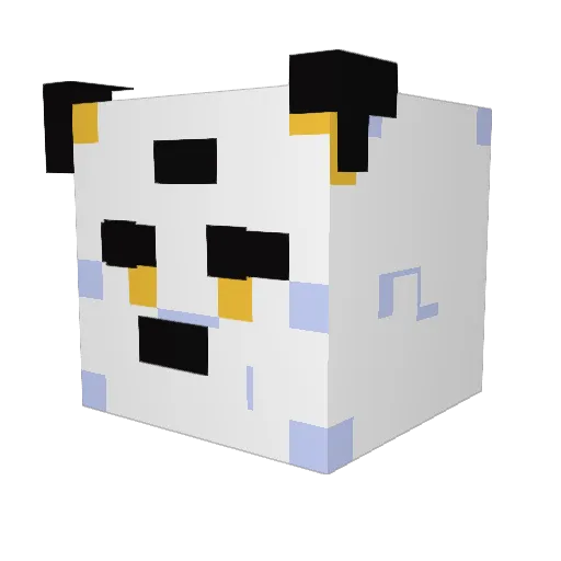 Foxmallow_ Minecraft avatar head, 3D render