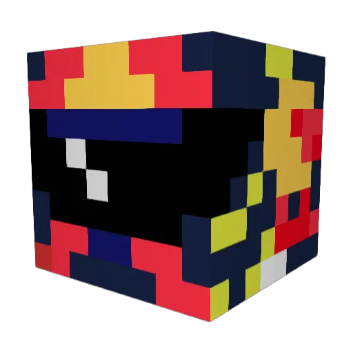 Foxmax74 Minecraft avatar head, 3D render