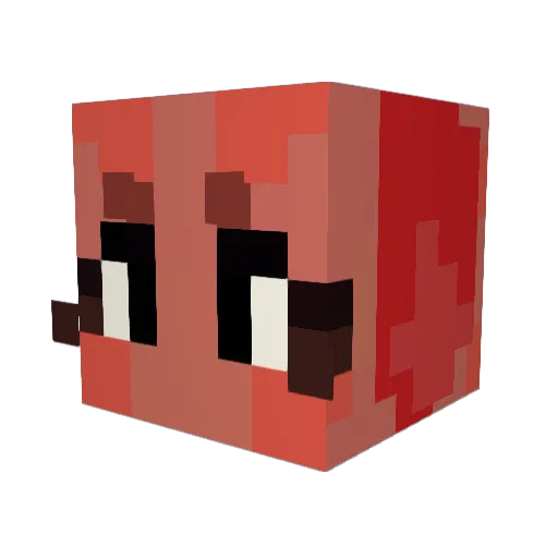 Foxnap Minecraft avatar head, 3D render