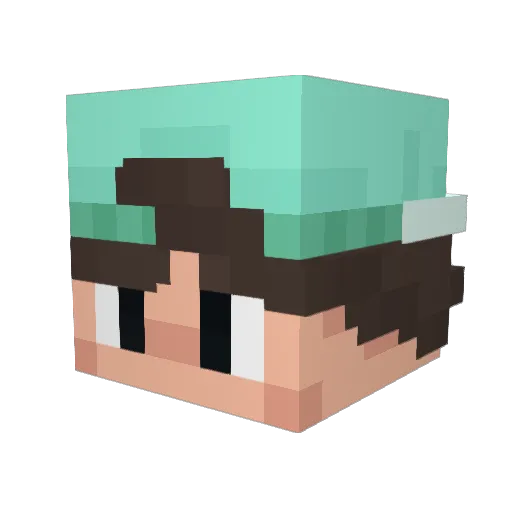 Foxneosha Minecraft avatar head, 3D render