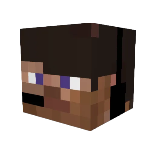 Foxofdoom Minecraft avatar head, 3D render