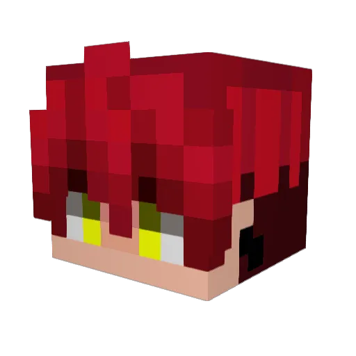 Foxoso87 Minecraft avatar head, 3D render