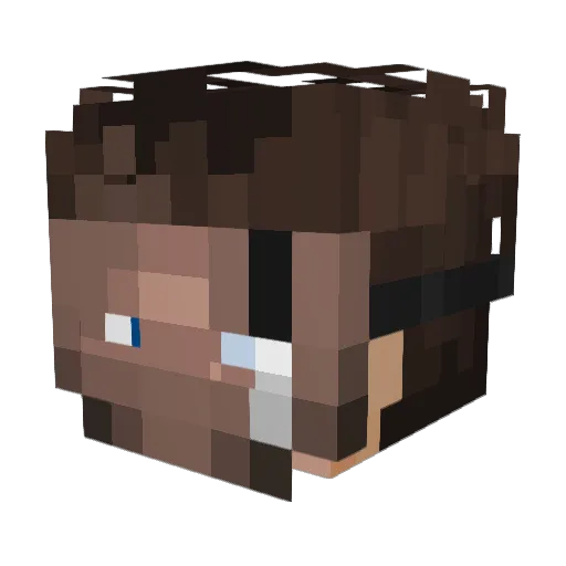 Foxout25 Minecraft avatar head, 3D render
