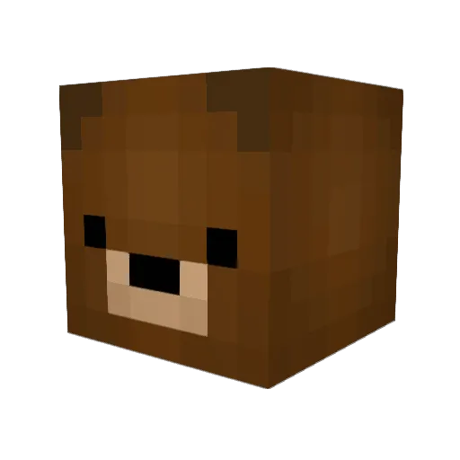 Foxpot0 Minecraft avatar head, 3D render
